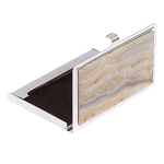 Визитница карманная металлическая с накладкой из натурального камня Агат Stone Business Card Holders  варинант исполнения - 3 | Loft Concept в Екатеринбурге