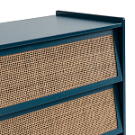 Комод с 3-мя ящиками из ротанга Blais Deep Blue Wicker Furniture варинант исполнения - 5 | Loft Concept в Екатеринбурге