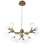 Люстра с плафонами из стеклянных шаров Pearls Suspension Brass Chandelier варинант исполнения - 2 | Loft Concept в Екатеринбурге