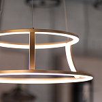Люстра золотого цвета с 2-мя светодиодными кольцами Eurofase варинант исполнения - 9 | Loft Concept в Екатеринбурге