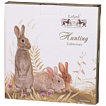 Тарелка закусочная из фарфора с изображением зайцев Hunting Porcelain Collection варинант исполнения - 2 | Loft Concept в Екатеринбурге