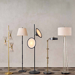 Торшер черный с 2-мя большими лампами Black Diffusers варинант исполнения - 2 | Loft Concept в Екатеринбурге