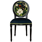 Стул чёрный из натурального бука с изображением птица в саду Blooming Red Birds варинант исполнения - 1 | Loft Concept в Екатеринбурге