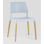 Пластиковый стул на ножках из массива бука Ferret Grey-Blue варинант исполнения - 1 | Loft Concept в Екатеринбурге