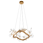 Люстра подвесная с прозрачными стеклянными птичками на ветвях Диаметр 80 см Serip Voa варинант исполнения - 4 | Loft Concept в Екатеринбурге