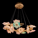 Люстра круглая на золотом каркасе с цветочным декором Miscellaneous herbs варинант исполнения - 3 | Loft Concept в Екатеринбурге