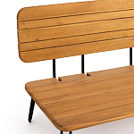 Двухместный диван из акации без подлоконтиков Amra варинант исполнения - 7 | Loft Concept в Екатеринбурге