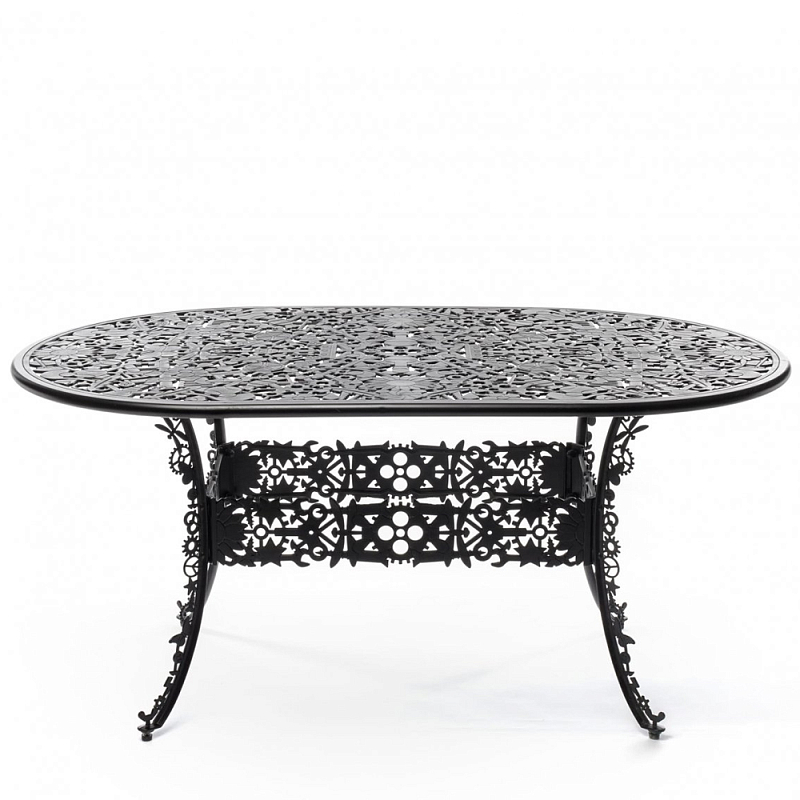 Обеденный стол Industry Collection ALUMINIUM OVAL TABLE – BLACK Черный в Екатеринбурге | Loft Concept 