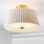 Потолочный светильник с белым плиссированным абажуром Ganglion варинант исполнения - 4 | Loft Concept в Екатеринбурге