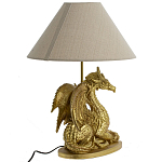 Настольная лампа с абажуром Дракон Golden Dragon Lamp Beige варинант исполнения - 4 | Loft Concept в Екатеринбурге