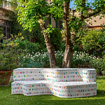 Дизайнерский модульный диван волнистой формы с цветным принтом Poltronova Superonda Sofa варинант исполнения - 45 | Loft Concept в Екатеринбурге