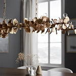 Линейная люстра Brass Eucalyptus Branches Lighting Chandelier варинант исполнения - 4 | Loft Concept в Екатеринбурге