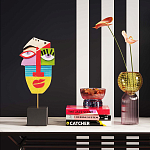 Арт-объект Разноцветное Лицо в абстрактном стиле на подставке Multicolored Abstract Face варинант исполнения - 4 | Loft Concept в Екатеринбурге