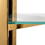 Стеллаж золото с прозрачными стеклянными полками Safekeeping варинант исполнения - 2 | Loft Concept в Екатеринбурге