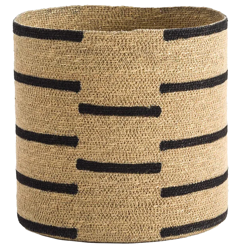 Плетеная корзина Asani Wicker Basket Бежевый Черный Плетеная корзина Asani Wicker Basket Бежевый Черный в Екатеринбурге | Loft Concept
