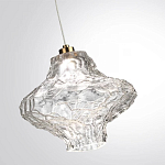 Подвесной светильник с плафоном из фактурного прозрачного стекла Light Ensemble варинант исполнения - 5 | Loft Concept в Екатеринбурге