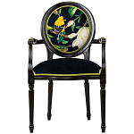 Стул с подлокотниками из натурального бука с изображением птицы и цветов Blooming Birds варинант исполнения - 1 | Loft Concept в Екатеринбурге