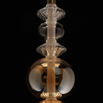 Подвесной светильник с вертикальной композицией из прозрачных и янтарных стеклянных шаров и ромбов Gabriel Scott Luna варинант исполнения - 7 | Loft Concept в Екатеринбурге