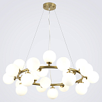 Кольцевая люстра с белыми стеклянными  плафонами в форме шара Berries Chandelier варинант исполнения - 4 | Loft Concept в Екатеринбурге