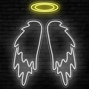 Неоновая настенная лампа White Wings Neon Wall Lamp