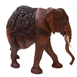 Статуэтка деревянная в виде слона Dressy Elephant варинант исполнения - 2 | Loft Concept в Екатеринбурге