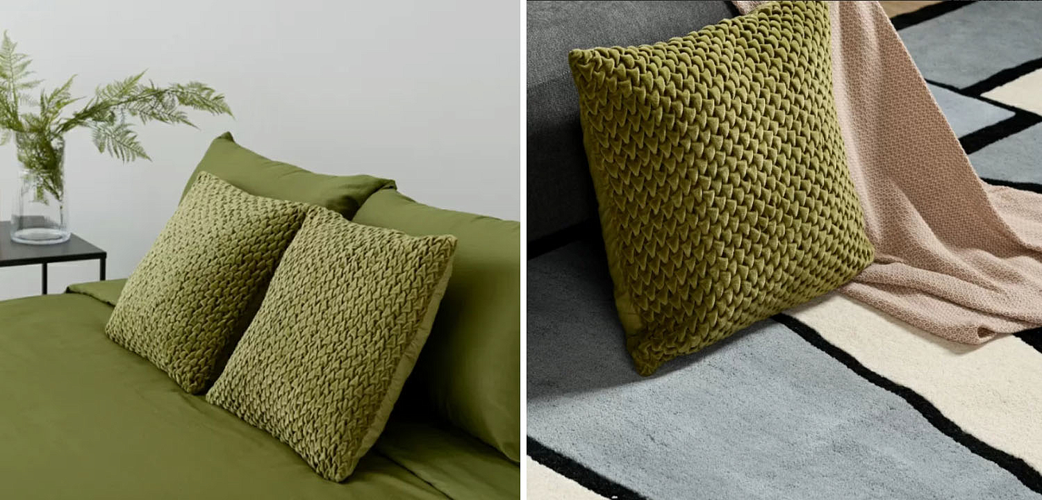 Подушка Purnama Quilting olive Подушка Purnama Quilting olive - Loft-Concept в Екатеринбурге