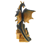 Декоративная статуэтка Дракон Green Gold Dragon Treasure Keeper Statuette варинант исполнения - 4 | Loft Concept в Екатеринбурге