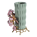 Ваза с птицами и цветами из фарфора с бронзовыми элементами Garden of Eden варинант исполнения - 3 | Loft Concept в Екатеринбурге