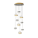 Люстра каскадная с 9-ю подвесами бронза и никель Peggy Futura lamp варинант исполнения - 2 | Loft Concept в Екатеринбурге