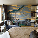 Обои ручная роспись Bamboo River Blossom Original colourway on Deep Rich Gold gilded paper with pearlescent antiquing варинант исполнения - 5 | Loft Concept в Екатеринбурге