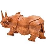 Статуэтка деревянная в виде носорога Rhino Horn варинант исполнения - 2 | Loft Concept в Екатеринбурге