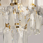 Люстра многоярусная с овальными прозрачными подвесками 28 см Harmonica варинант исполнения - 8 | Loft Concept в Екатеринбурге