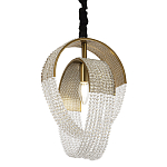 Подвесной светильник с хрустальными подвесками Godard Crystal Ring Hanging Lamp варинант исполнения - 1 | Loft Concept в Екатеринбурге