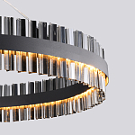 Люстра кольцевая чёрного цвета с вертикальными стеклянными элементами Ring Horizontal варинант исполнения - 1 | Loft Concept в Екатеринбурге