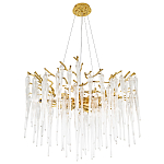 Люстра с хрустальными подвесками Frozen Drops Chandelier Gold 10 варинант исполнения - 2 | Loft Concept в Екатеринбурге
