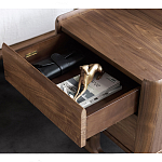 Прикроватный деревянный столик с 2-мя ящиками Moon Walnut Furniture варинант исполнения - 10 | Loft Concept в Екатеринбурге