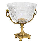 Чаша из рельефного стекла прозрачного цвета на бронзовой подставке Eden Garden варинант исполнения - 1 | Loft Concept в Екатеринбурге