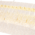 Люстра подвесная овальная с рельефными стеклянными панелями и золотым металлическим каркасом Textured Glass Chandelier варинант исполнения - 4 | Loft Concept в Екатеринбурге