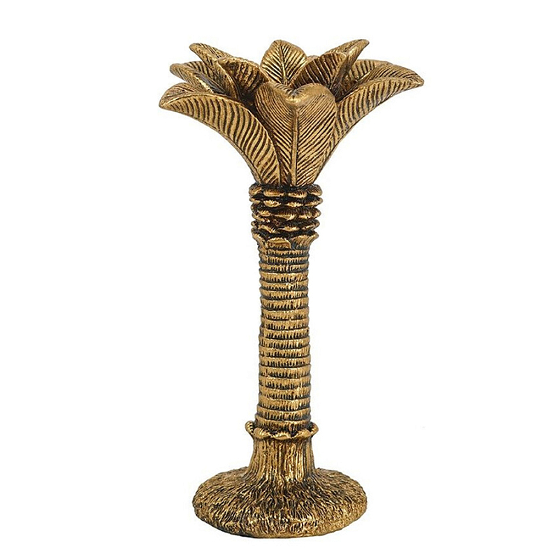 Подсвечник в форме пальмы с резными листьями и текстурным основанием Golden palm leaves Бронза Подсвечник в форме пальмы с резными листьями и текстурным основанием Golden palm leaves Бронза в Екатеринбурге | Loft Concept