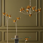 Люстра с плафонами в виде цветов Golden Bird of Paradise варинант исполнения - 5 | Loft Concept в Екатеринбурге