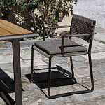 Дизайнерский стул с каркасом из металла с плетеными сиденьем и спинкой GREEN POINT Chair варинант исполнения - 6 | Loft Concept в Екатеринбурге