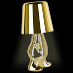 Настольная лампа фигурная золотого цвета с гладким абажуром Высота 19 см Sophia варинант исполнения - 5 | Loft Concept в Екатеринбурге