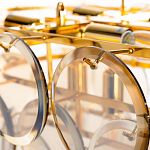 Люстра с круглыми стеклянными подвесками Cardiel Amber Glass Chandelier варинант исполнения - 5 | Loft Concept в Екатеринбурге