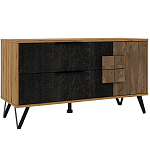 ТВ-тумба с  2-мя ящиками и закрытыми полками Stone Effect варинант исполнения - 2 | Loft Concept в Екатеринбурге