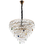 Люстра с прозрачными и цветными подвесками из хрусталя Colorful Crystals Chandelier 12 варинант исполнения - 2 | Loft Concept в Екатеринбурге