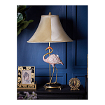 Настольная лампа с абажуром Розовый Фламинго Porcelain Flamingo Lamp варинант исполнения - 5 | Loft Concept в Екатеринбурге