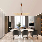 Люстра в виде распахнутых крыльев из тонких металлических планок Flight of Freedom варинант исполнения - 6 | Loft Concept в Екатеринбурге