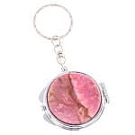 Зеркало брелок складное двухстороннее из натурального камня Родонит Stone Mirrors варинант исполнения - 5 | Loft Concept в Екатеринбурге