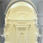 Встраиваемый в стену гипсовый светильник под покраску с колоннами и арками в античном стиле Antiquity Athena варинант исполнения - 11 | Loft Concept в Екатеринбурге