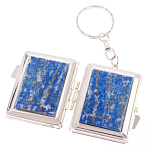 Зеркало брелок складное двухстороннее из натурального камня Лазурит Stone Mirrors варинант исполнения - 2 | Loft Concept в Екатеринбурге